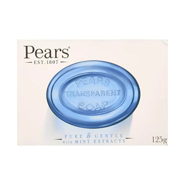 Pears Blue Pure & Gentle with Mint Extracts Transparent Soaps