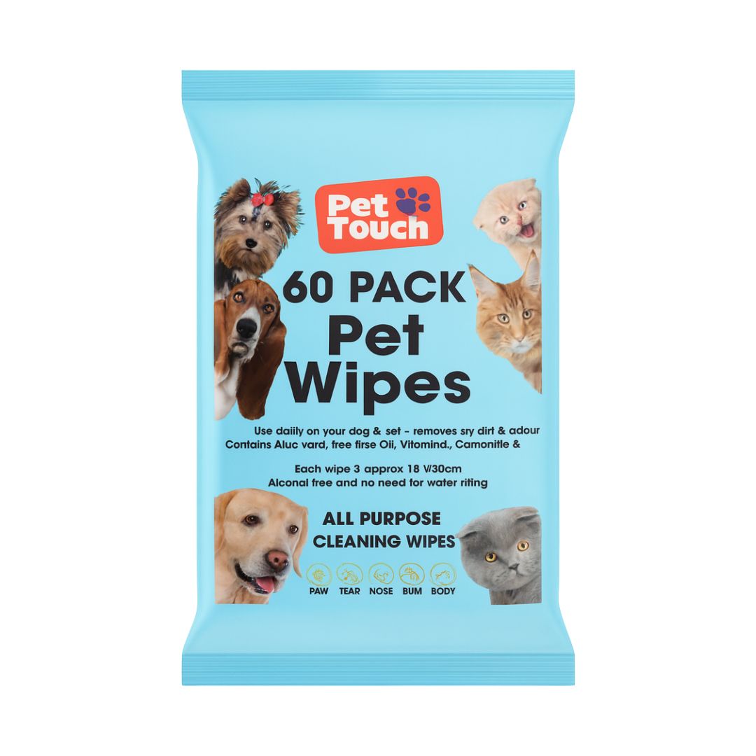 Pet Touch Dog Cat All Purpose Cleaning Wipes