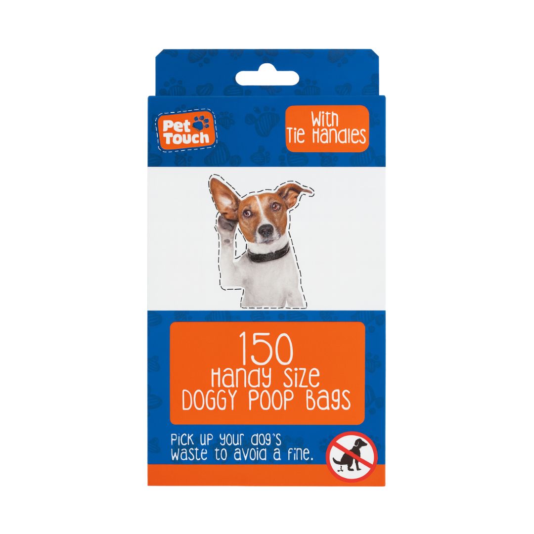Pet Touch Doggy Poop Bags with Tie Handles