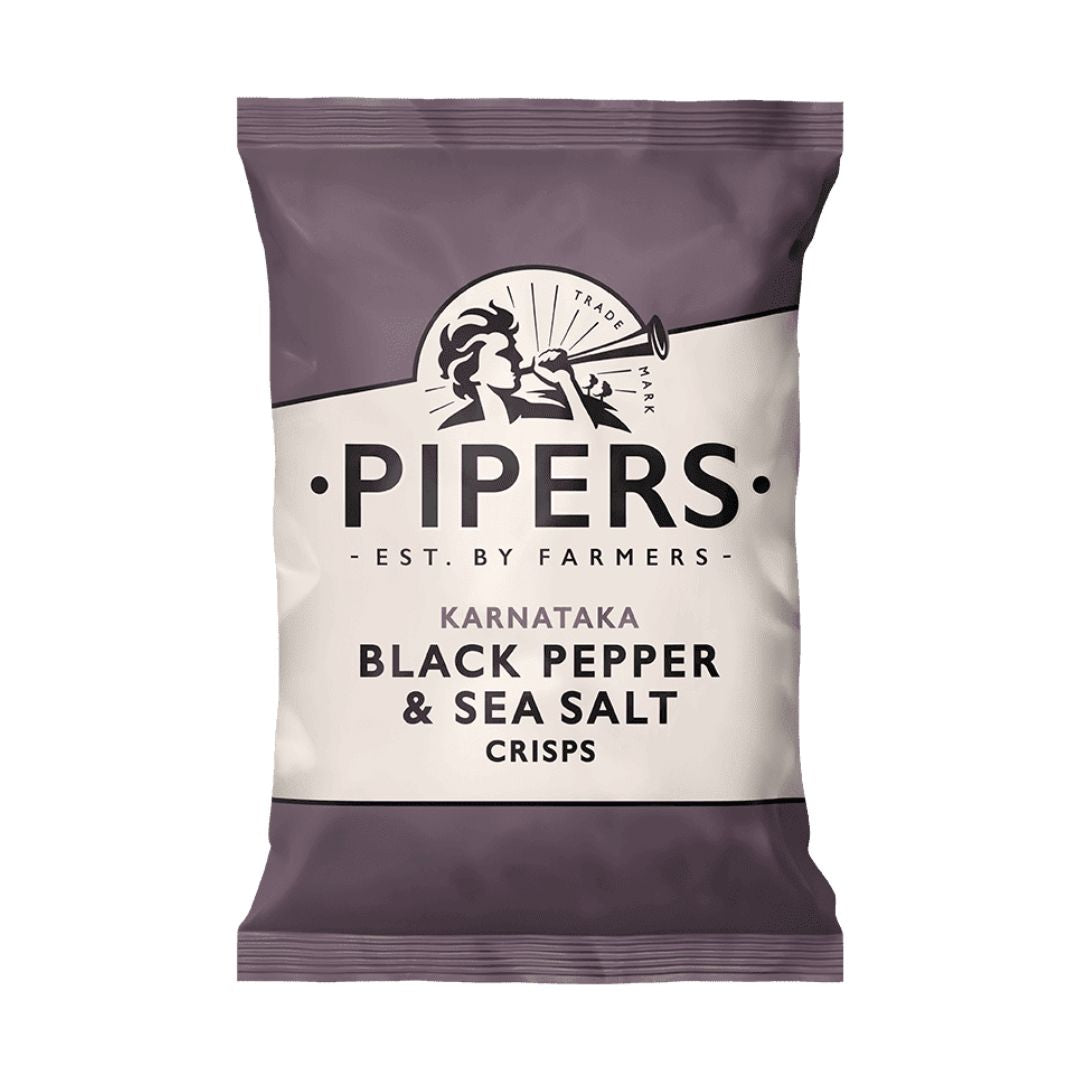 Pipers Black Pepper & Sea Salt Crisps