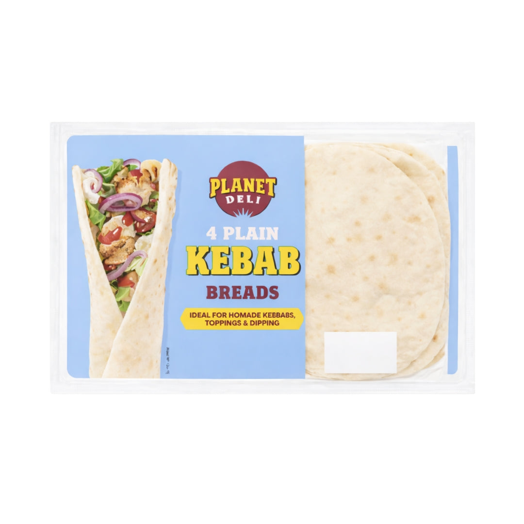 Planet Deli 4 Plain Kebab Breads