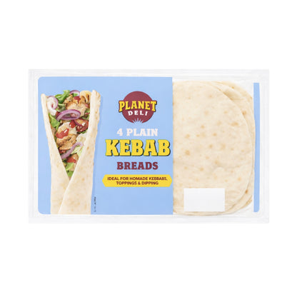 Planet Deli 4 Plain Kebab Breads