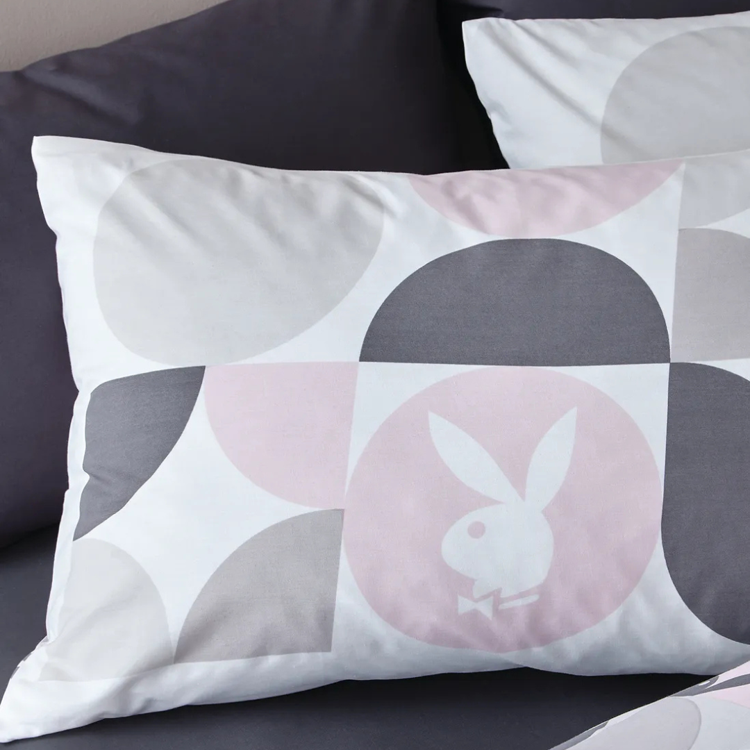 Playboy Retro Geo Bunny Double Bed Duvet Set