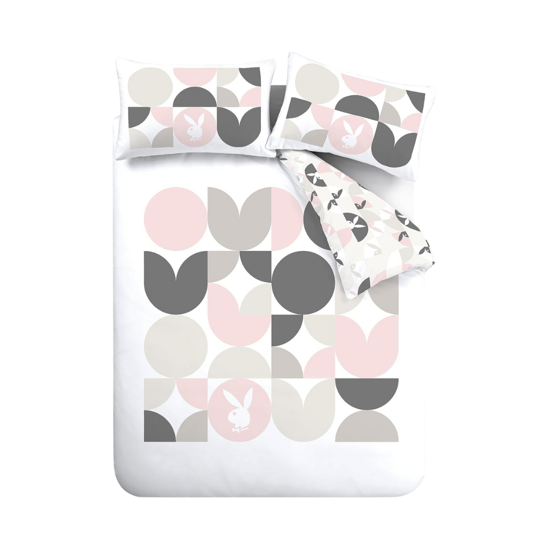 Playboy Retro Geo Bunny Double Bed Duvet Set
