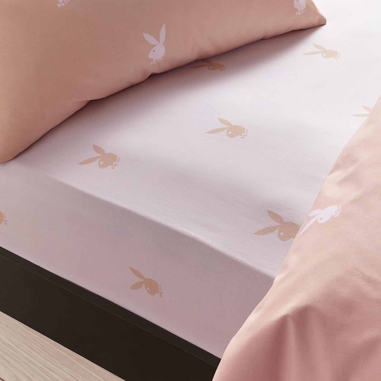 Playboy Iconic Bunny Double Fitted Bed Sheet