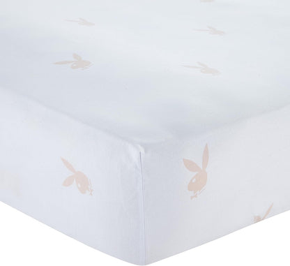 Playboy Iconic Bunny Double Fitted Bed Sheet