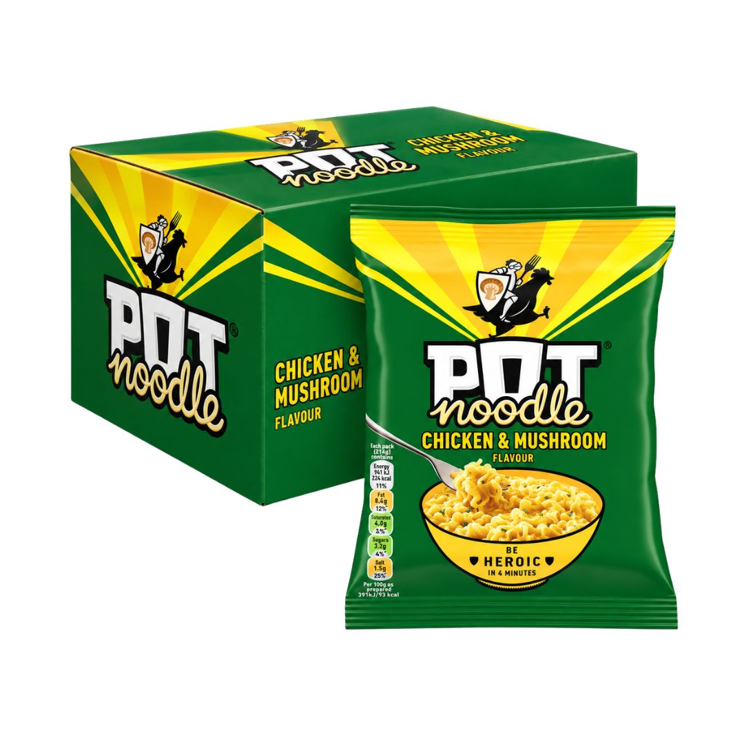 Pot Noodle Chicken and Mushroom Flavour Instant Block Noodles