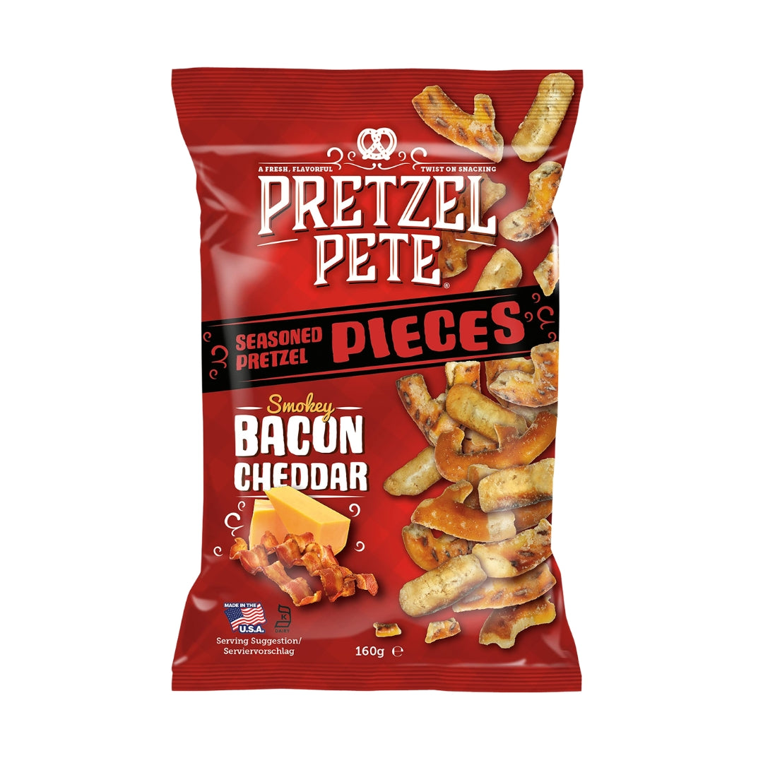 USA Pretzel Pete Smokey Bacon Cheddar Seasoned Pieces