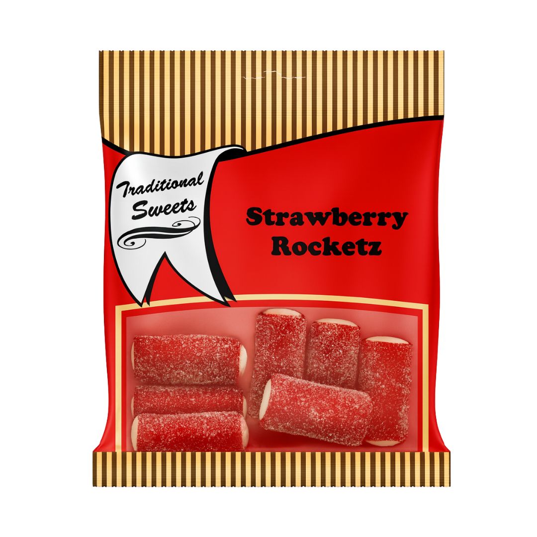 Retro Pick N Mix Traditional Sweets Strawberry Rocketz