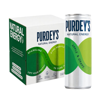 Purdey’s Sparkling Apple & Grape Natural Energy Drinks