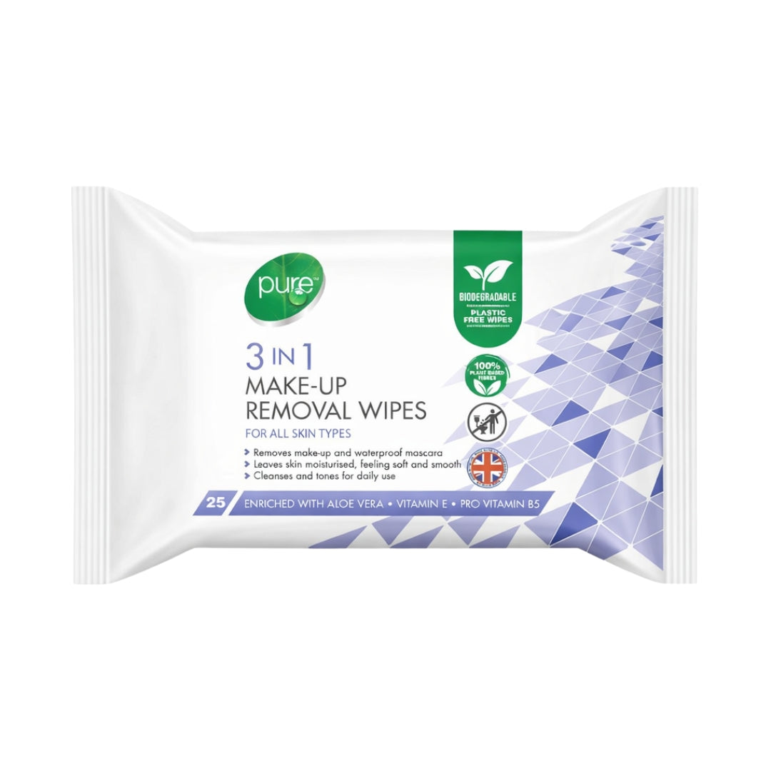 Pure 3 in 1 Make Up Removal Wipes