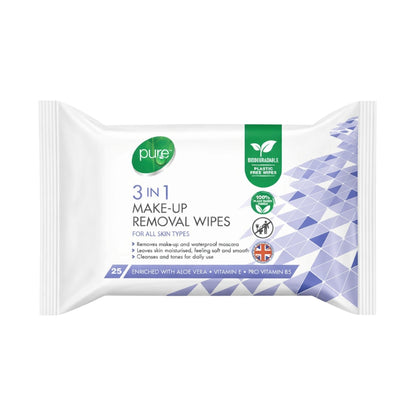 Pure 3 in 1 Make Up Removal Wipes