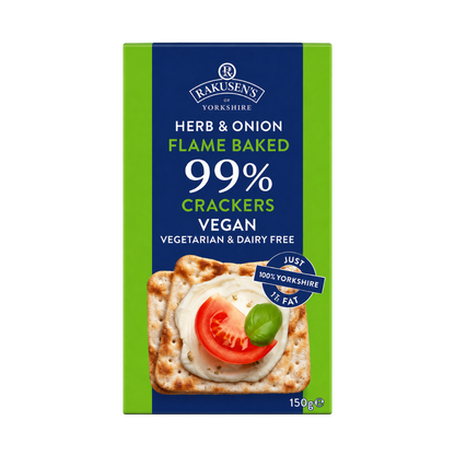 Rakusen’s Herb & Onion Flame Baked 99% Fat Free Crackers