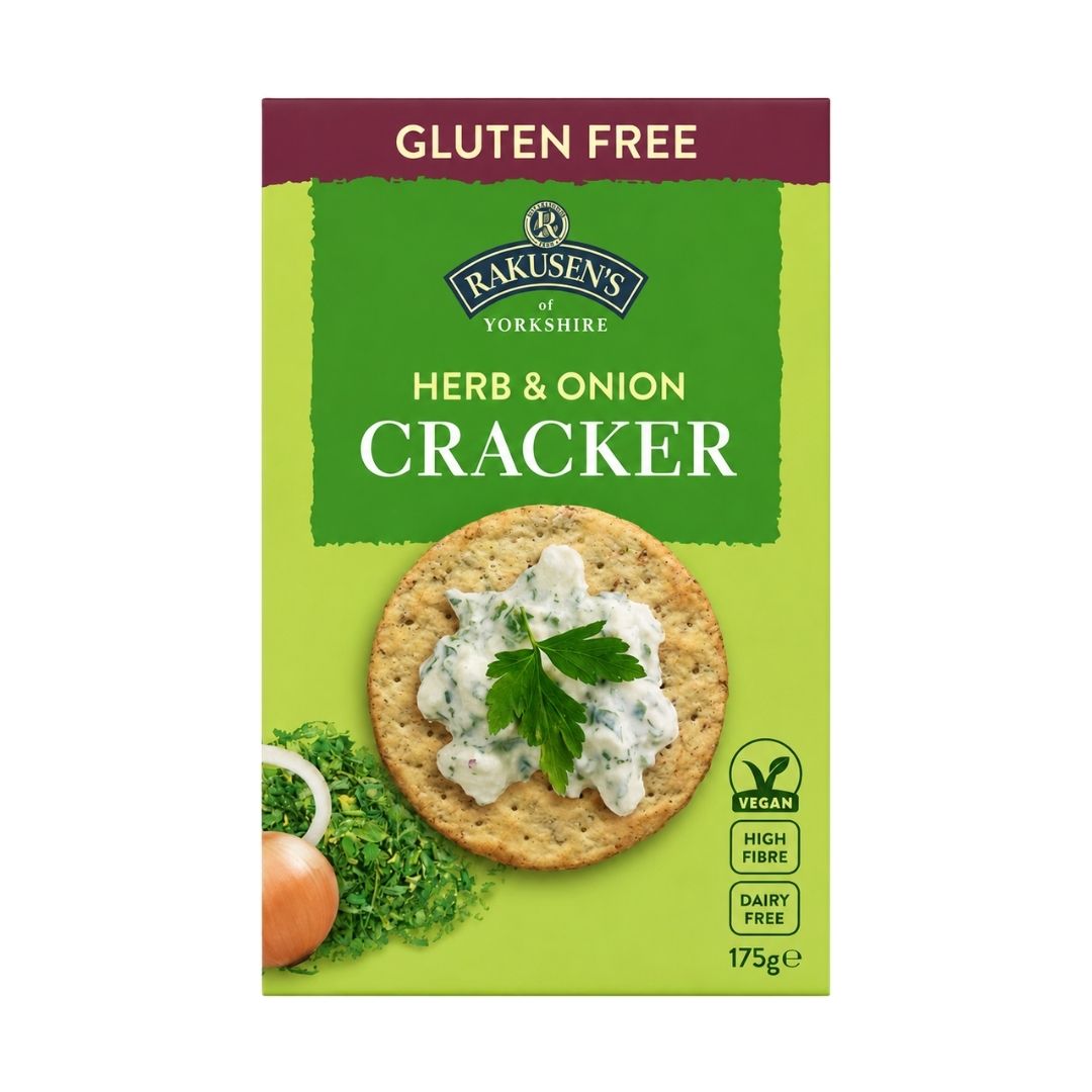 Rakusen's Gluten Free Herb & Onion Crackers