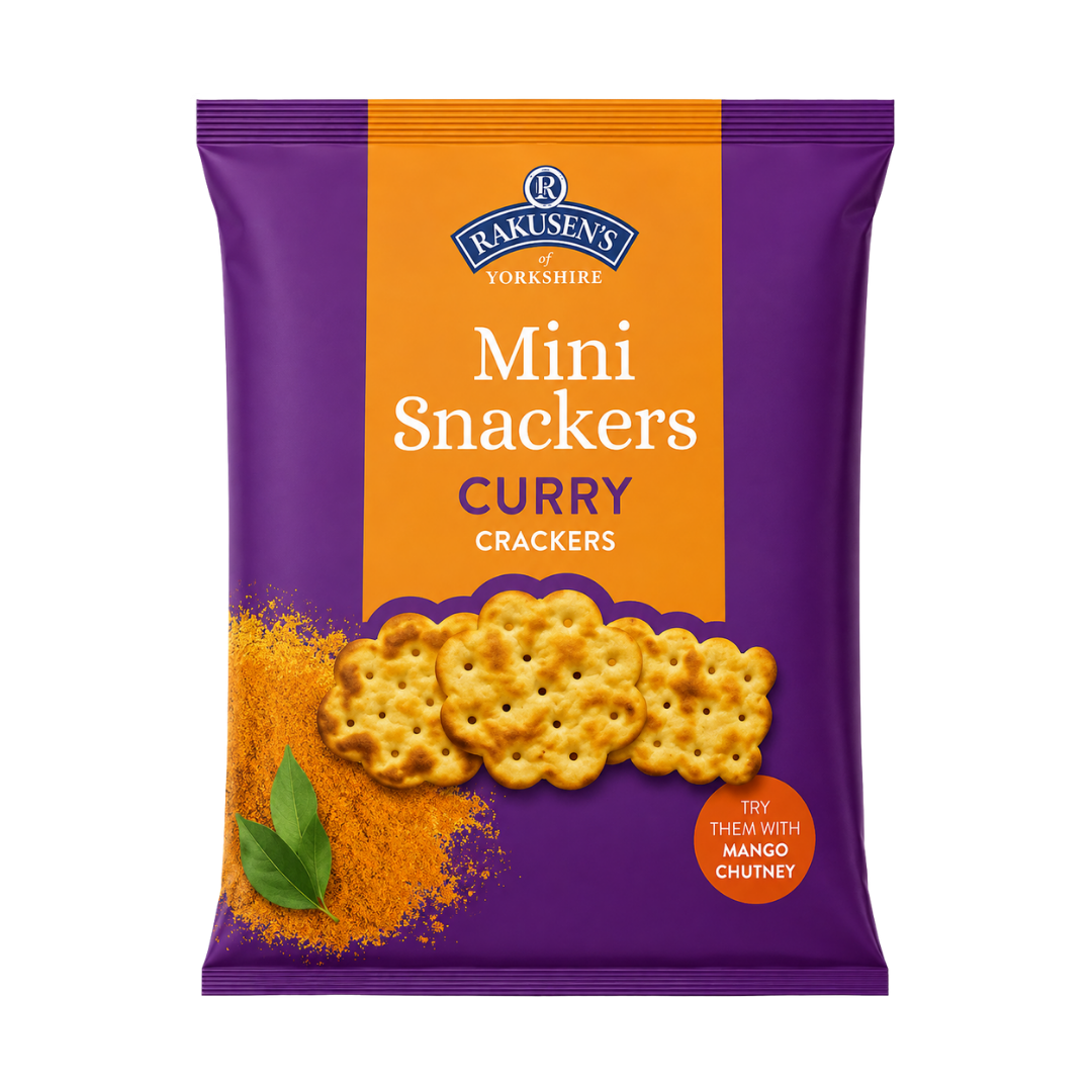 Rakusen's Mini Snackers Curry Crackers