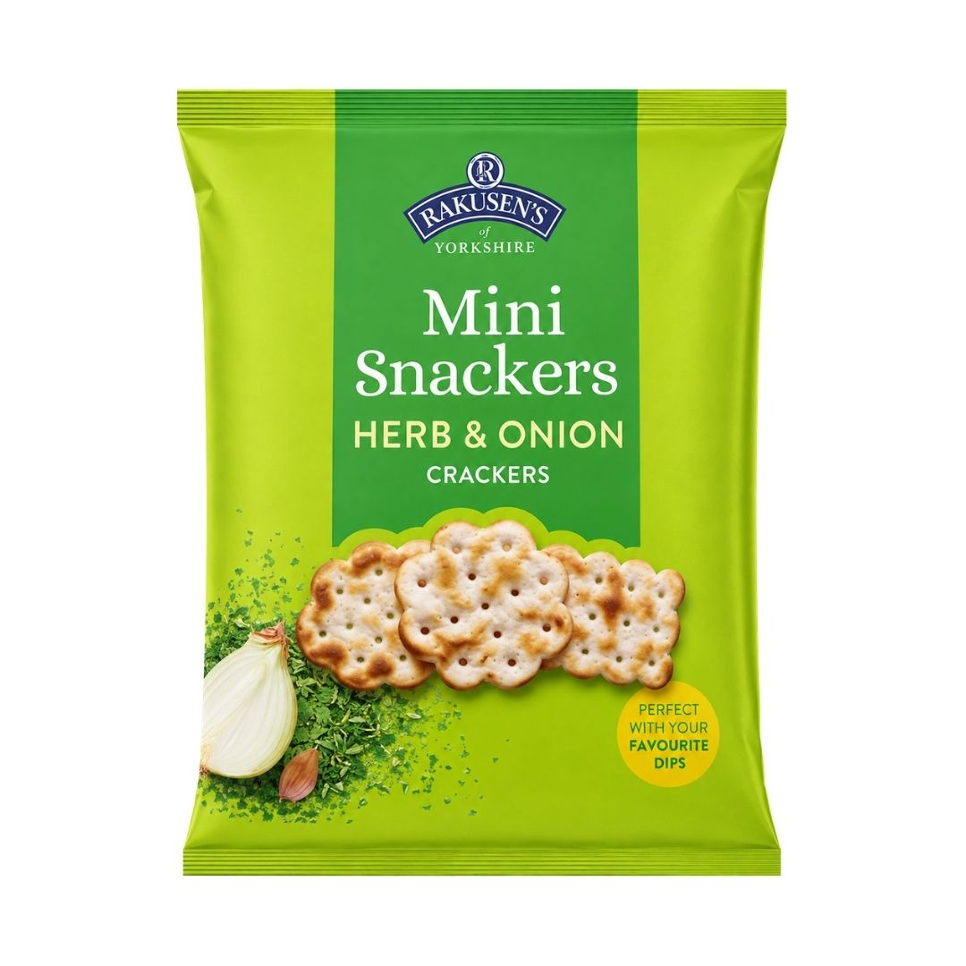 Rakusen's Mini Snackers Herb & Onion Crackers