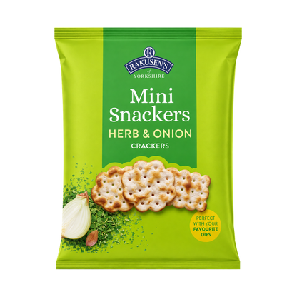 Rakusen's Mini Snackers Herb & Onion Crackers