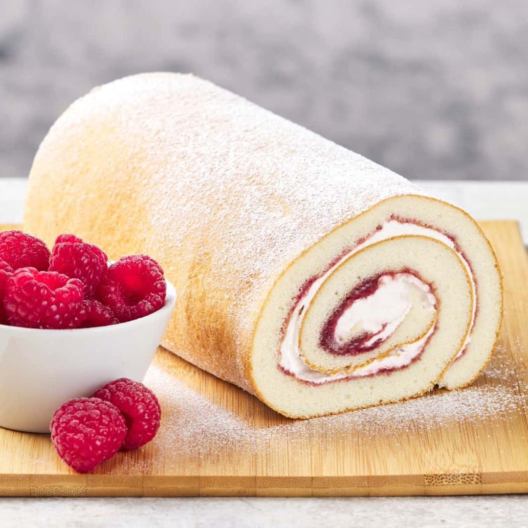 Raspberry & Vanilla Swiss Roll