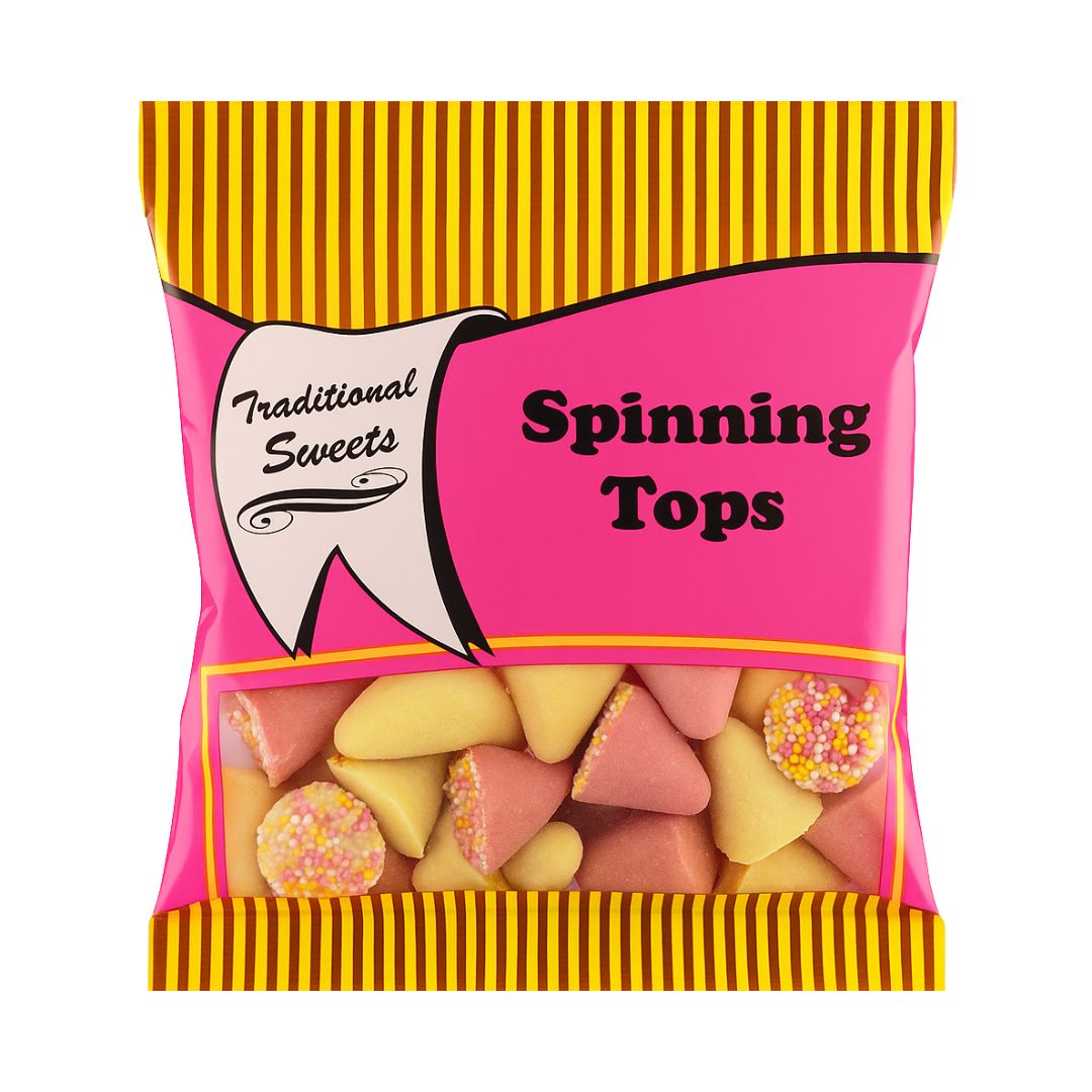 Retro Pick N Mix Traditional Sweets Spinning Tops