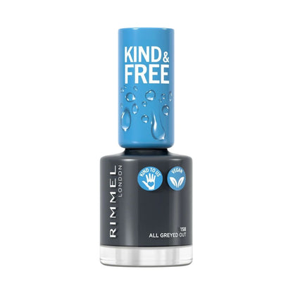 Rimmel London Kind & Free Clean Nail Polish 158 All Greyed Out