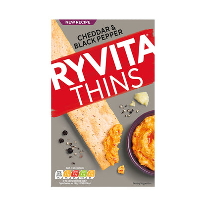 Ryvita Cheddar & Cracked Black Pepper Thins