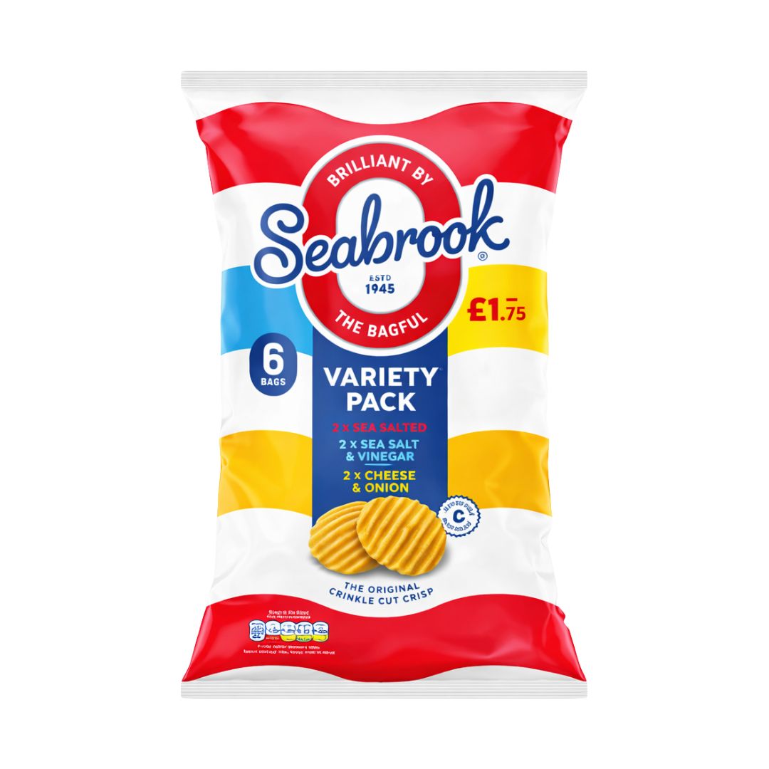 Seabrook Crinkle Cut Crisps Variety Pack