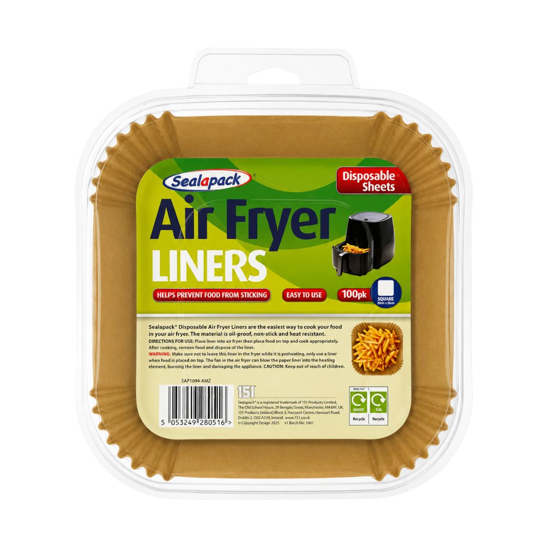 Sealapack Air Fryer Liners Square Sheets