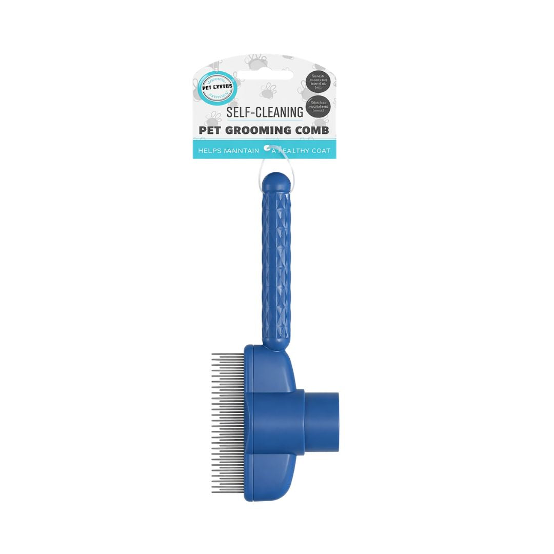 Pet Living Grooming Essentials Self Cleaning Pet Grooming Comb