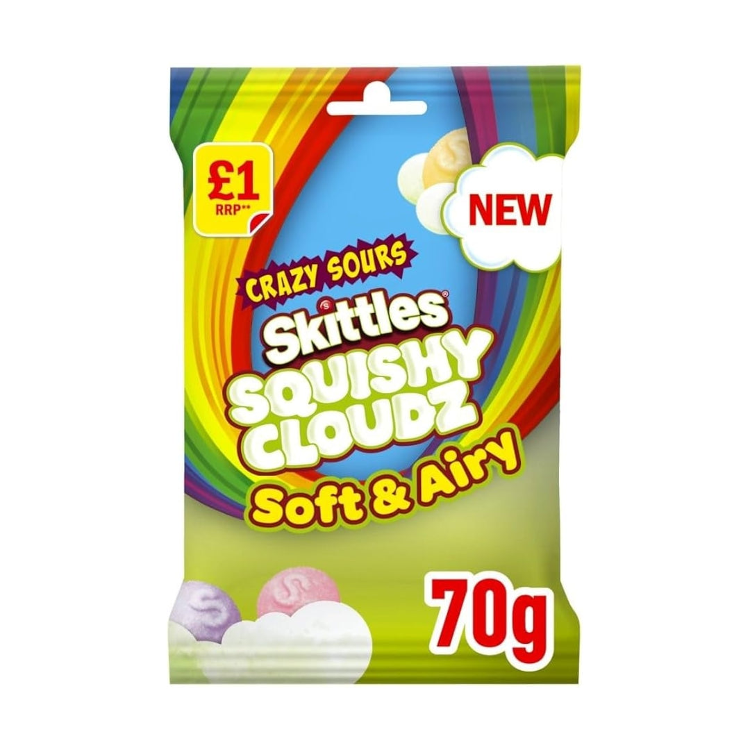 Crazy Sours Skittles Squishy Cloudz