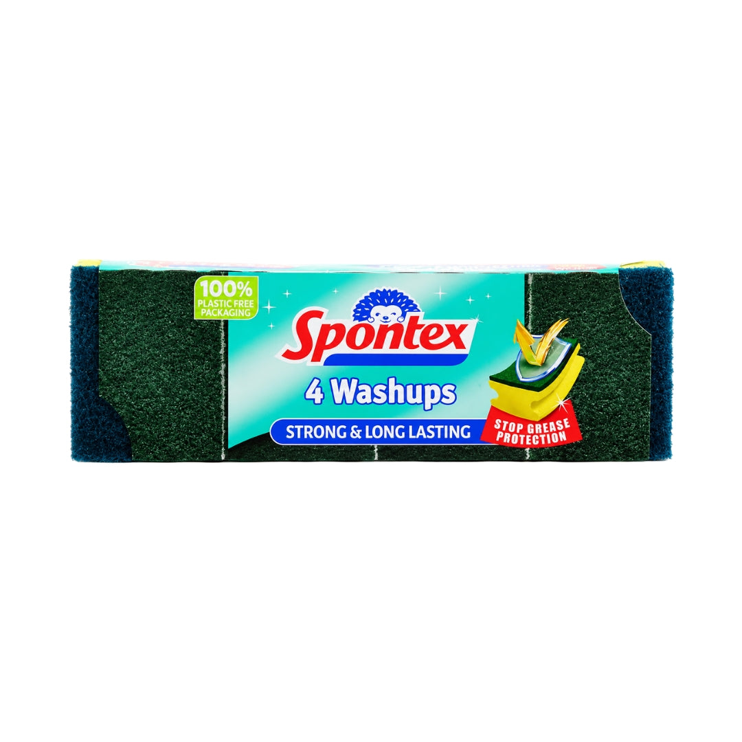 Spontex Washups Sponge Scourers 4 Pack
