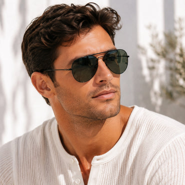 Foster Grant 5475 Black Aviator Sunglasses