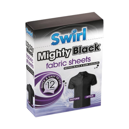 Swirl Mighty Black Fabric Sheets