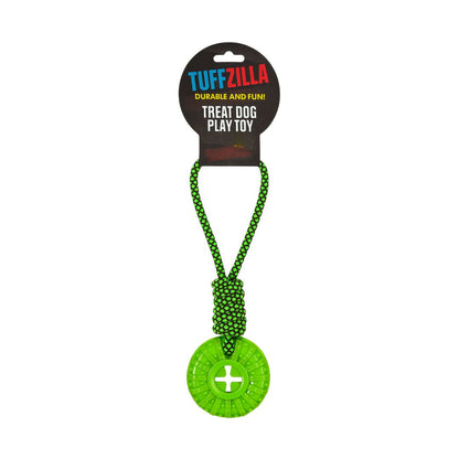 Tuffzilla Durable Rope Dog Toy with Treat Tyre