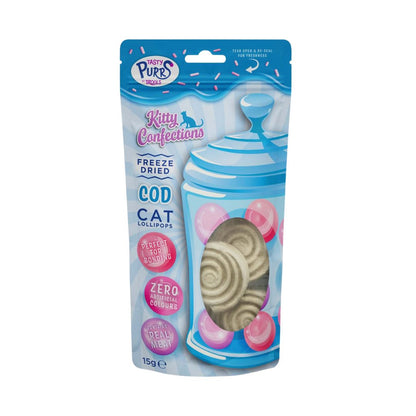 Freeze Dried Cod Cat Lollipops Drools Tasty Purrs Kitty Confections
