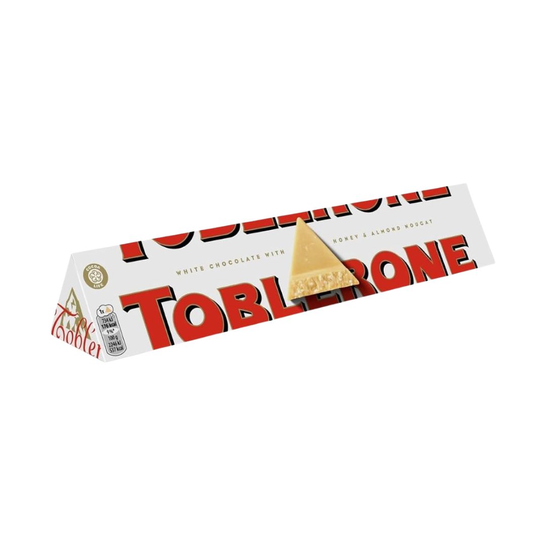 Toblerone White Chocolate with Honey & Almond Nougat