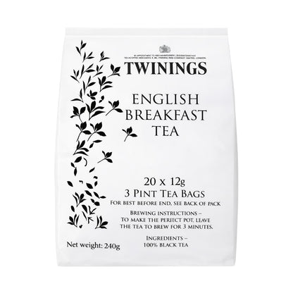 Twinings English Breakfast Tea 3 Pint Tea Bags