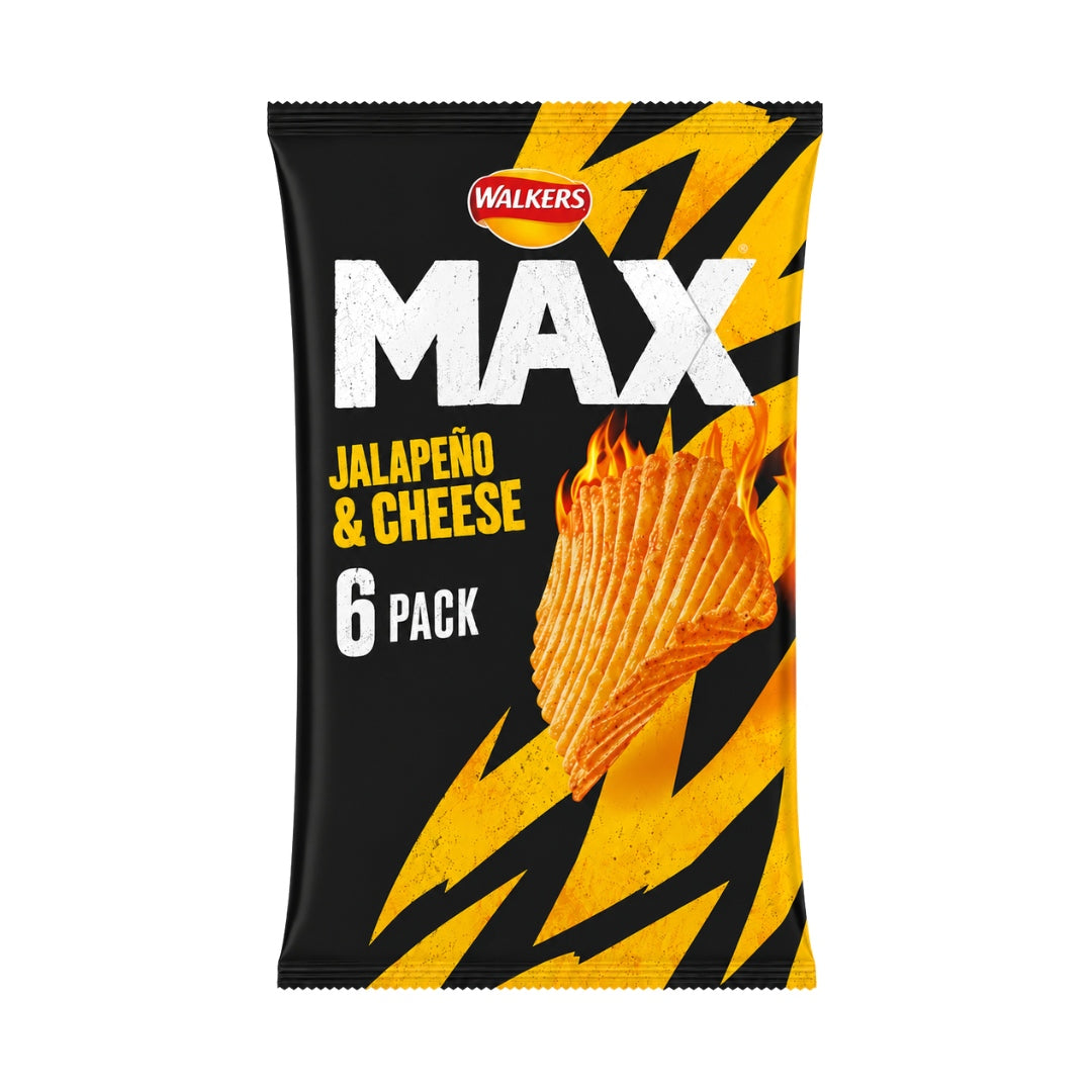 Walkers MAX Jalapeño & Cheese Multipack Crisps