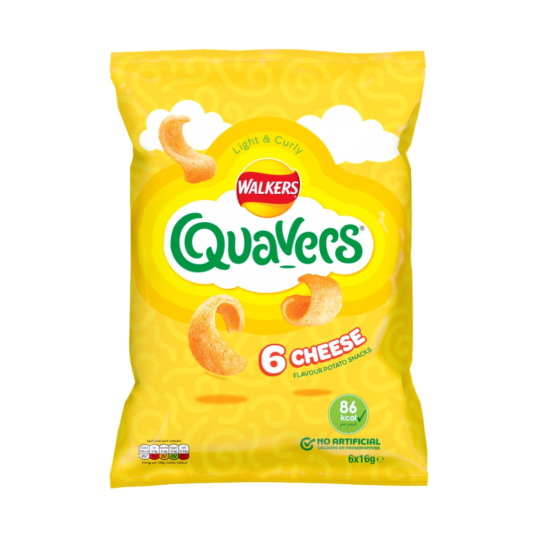 Quavers Light & Curly Cheese Flavour Potato Snacks