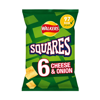 Walkers Squares Cheese & Onion Crisps