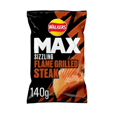 Walkers Max Sizzling Flame Grilled Steak Crisps