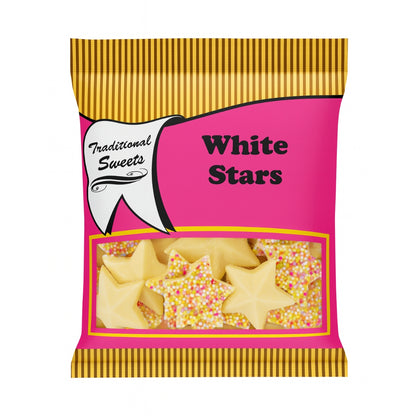 Retro Pick N Mix Traditional Sweets White Chocolate Stars
