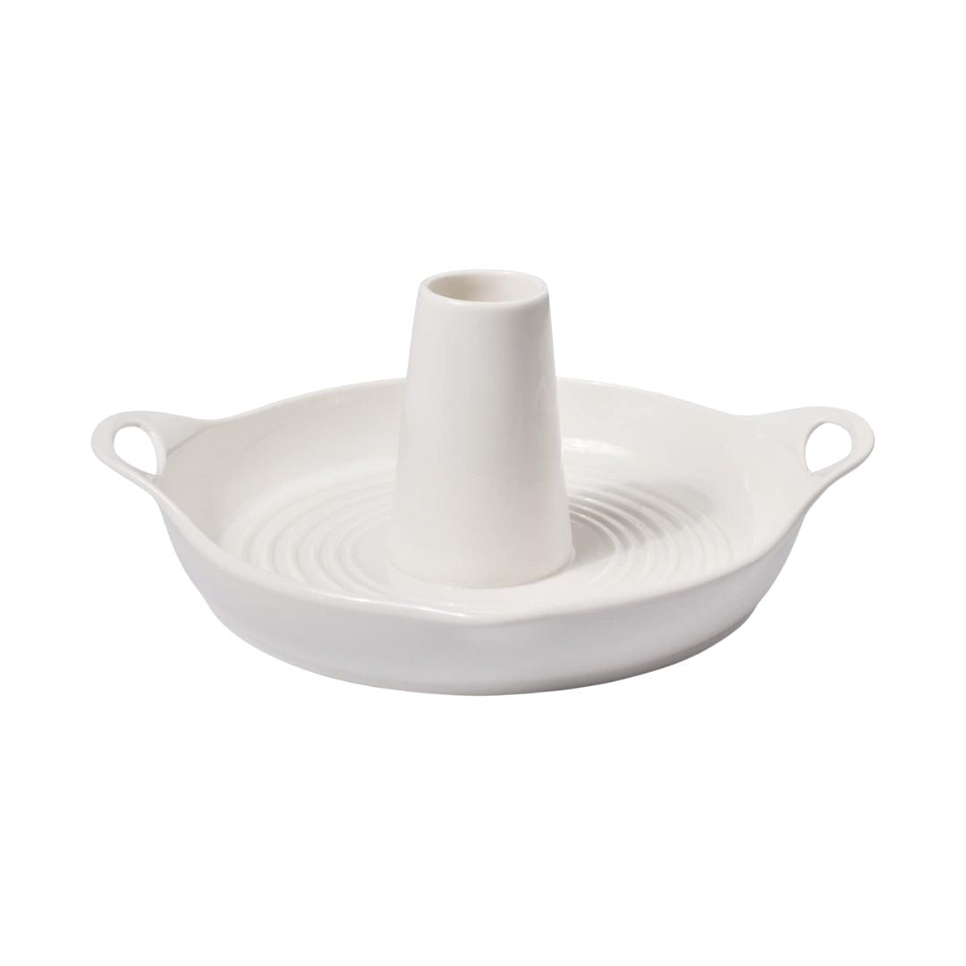 White Vertical Chicken Roaster Pan