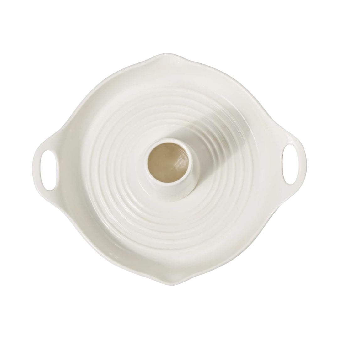 White Vertical Chicken Roaster Pan