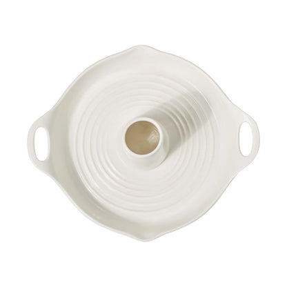 White Vertical Chicken Roaster Pan