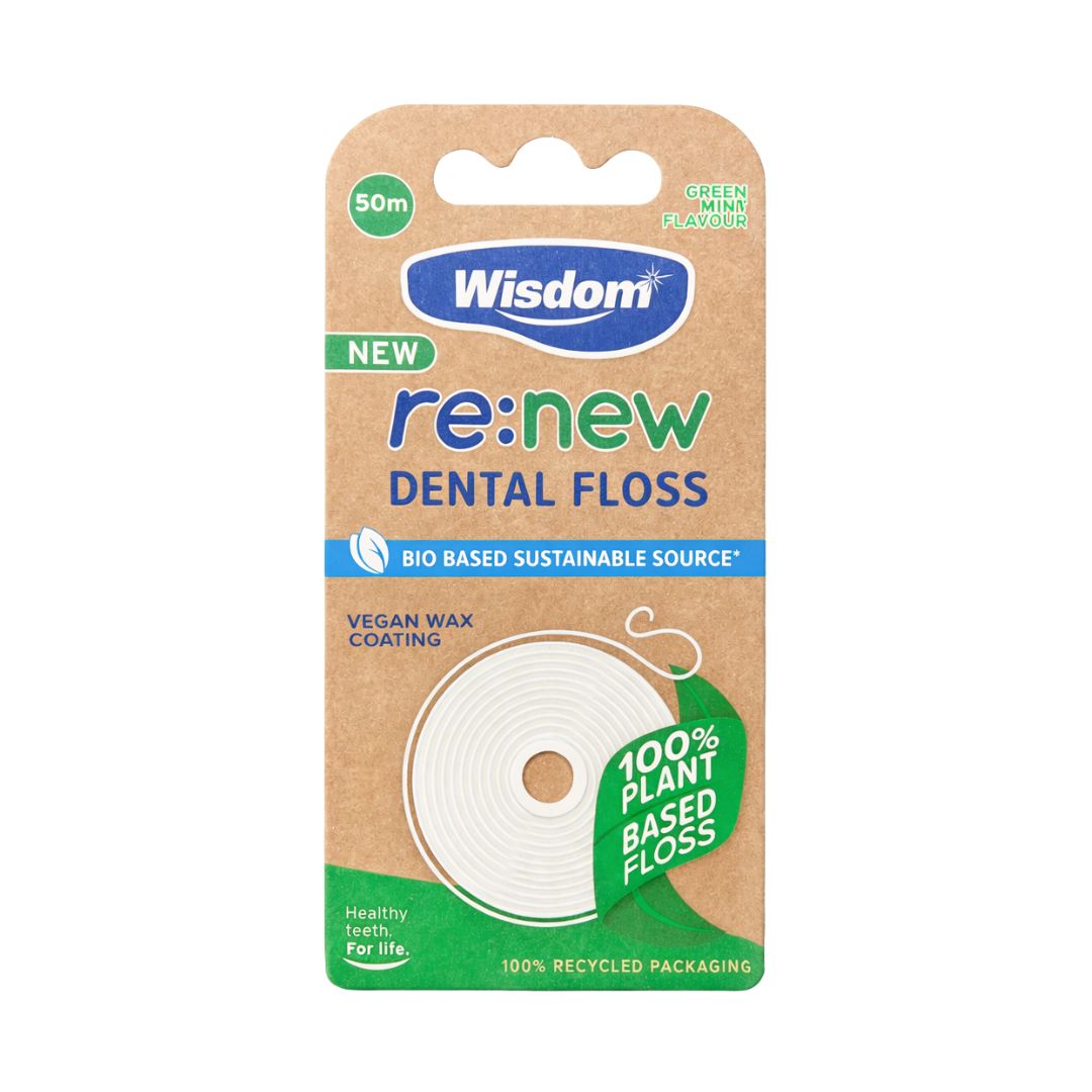 Wisdom Re:New Green Mint Dental Floss 50m