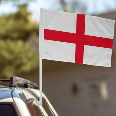 England St George Car Flags Twin Pack