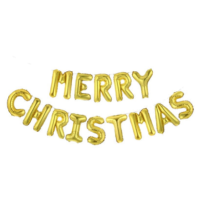 Merry Christmas Gold Foil Letter Balloons